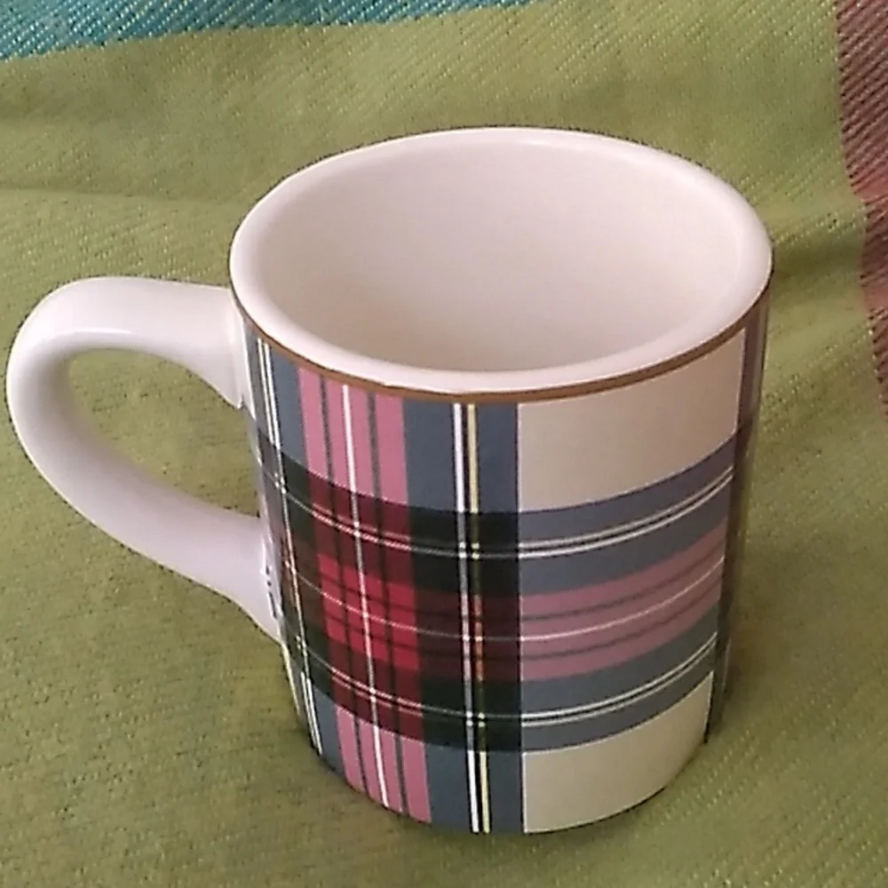 Vintage Williams Sonoma Tartan Plaid Mug